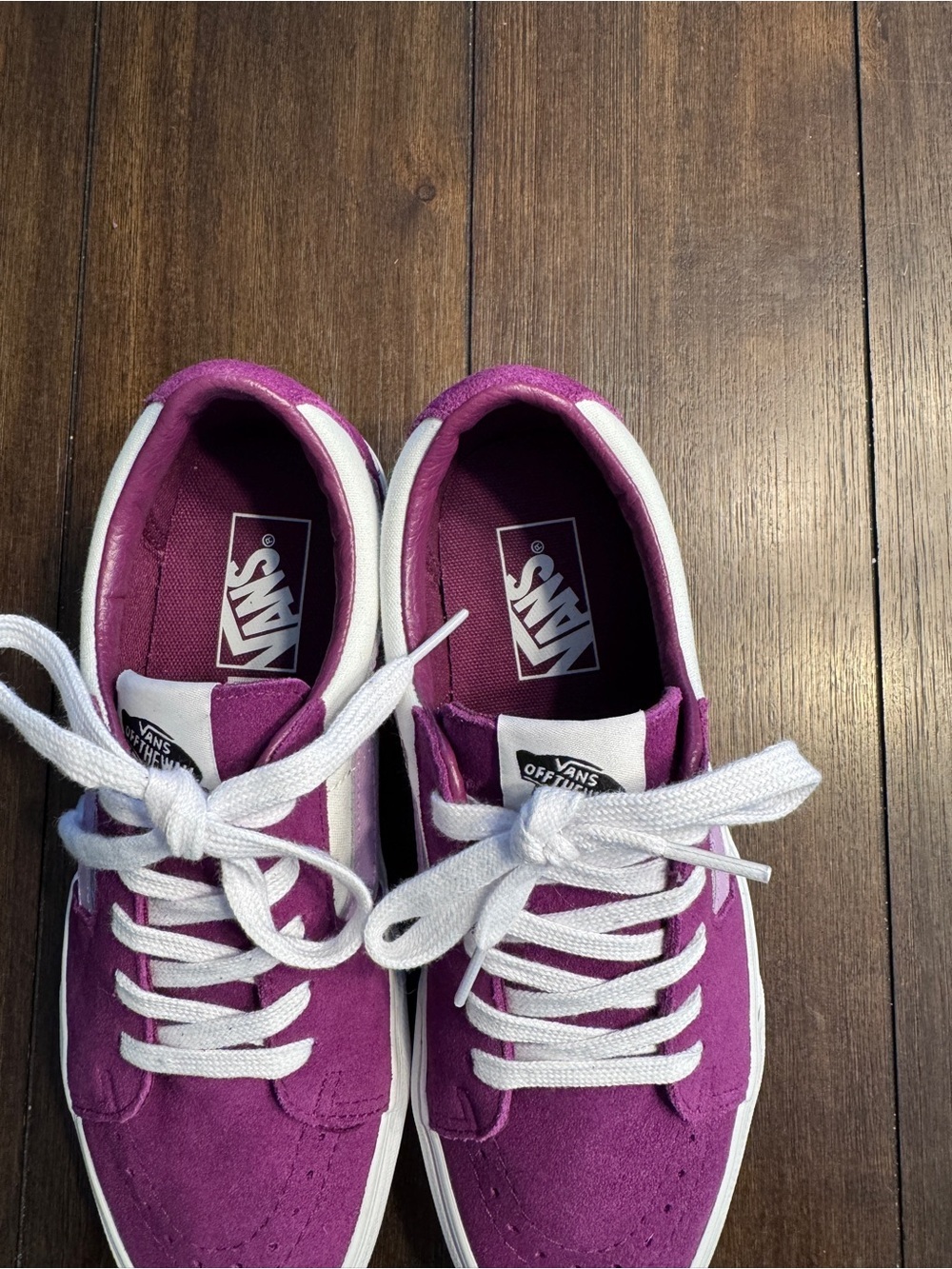 Vans Sk8-Low Dark Purple White Suede Sneakers Men 7 Women’s 8.5 Y2K Streetwear - Picture 5 of 11